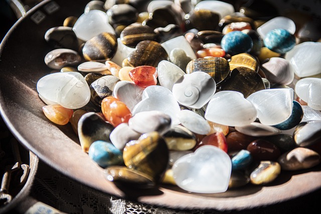 gemstones pebbles